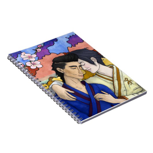 Homepaar in de stijl van de Japanse kunst van Okiy Notitieboek (Rechterzijde)