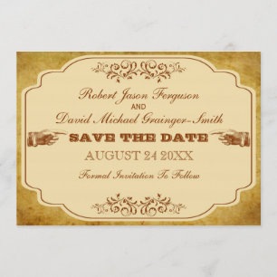  homepage slaat de datum op save the date