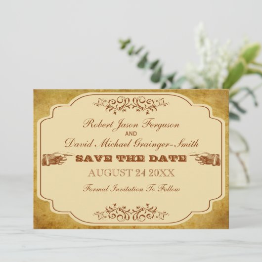  homepage slaat de datum op save the date (Staand voorkant)