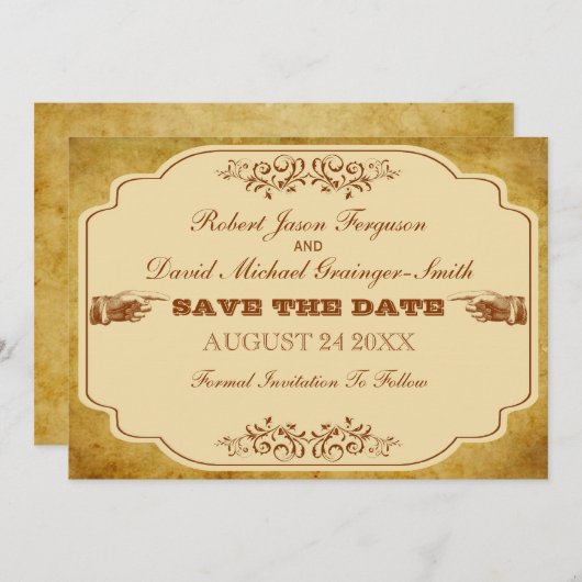  homepage slaat de datum op save the date (Voorkant / Achterkant)