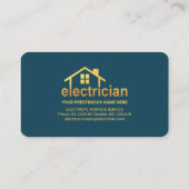 Homepage van Elegant Blues Gold Electricia Visitekaartje (Achterkant)