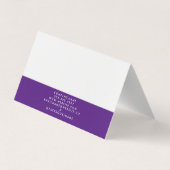 Homepictogram onroerend goed | Paarse trim Visitekaartje (Achterkant)