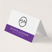 Homepictogram onroerend goed | Paarse trim Visitekaartje (Voorkant)