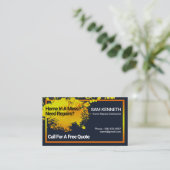 Homepreparaten met gele wandverf visitekaartje (Staand voorkant)