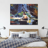 Homer - Adirondack Guide Canvas Afdruk (Insitu (Slaapkamer))