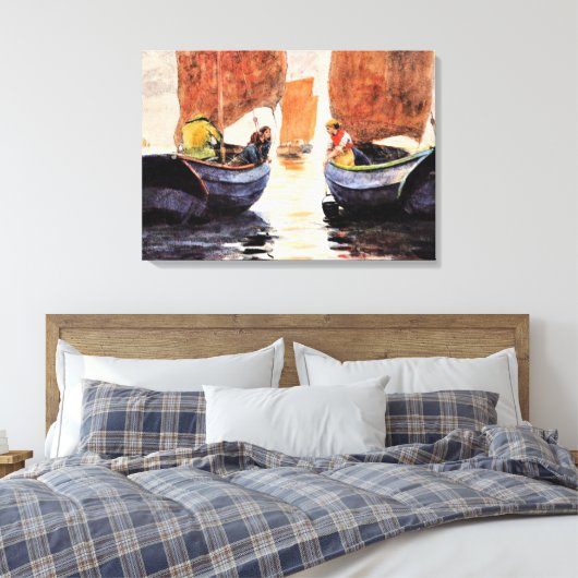 Homer - Afterglow, kunstschilderij waterverf Canvas Afdruk (Insitu (Slaapkamer))