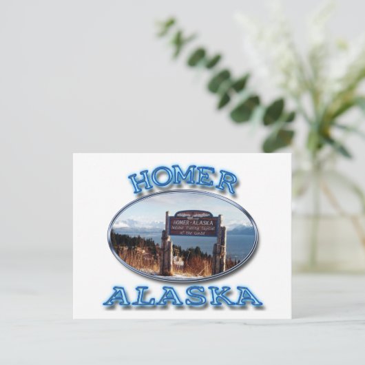 HOMER, ALASKA BRIEFKAART (Staand voorkant)