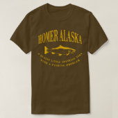 Homer Alaska Drink de stad met een Gevist probleem T-shirt (Design voorkant)