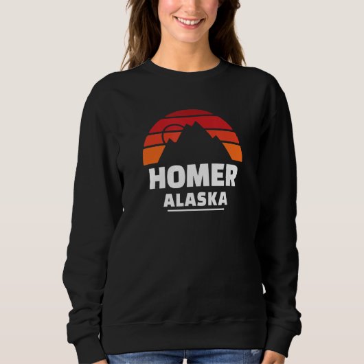 Homer Alaska Mountains Sunset Trui (Voorkant)