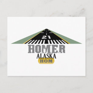 Homer Alaska - Vliegveld Runway Briefkaart