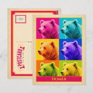 Homer ansichtkaart Alaska Grizzlybeer Vintage Briefkaart