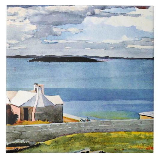 Homer - Binnenwater, Bermuda, Tegeltje (Voorkant)