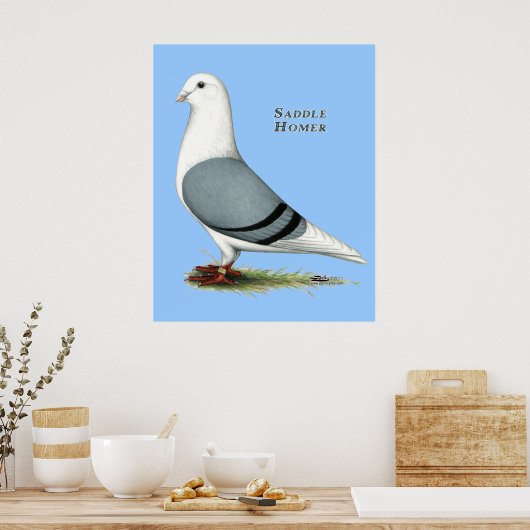 Homer Blue Saddle Poster (Keuken)