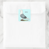 Homer Blue Saddle Vierkante Sticker (Tas)