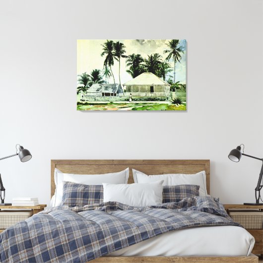 Homer - Cabins, Nassau Canvas Afdruk (Insitu (Slaapkamer))