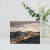 Homer - De maan kussen Briefkaart (Staand voorkant)