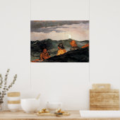 Homer - De maan kussen Poster (Keuken)