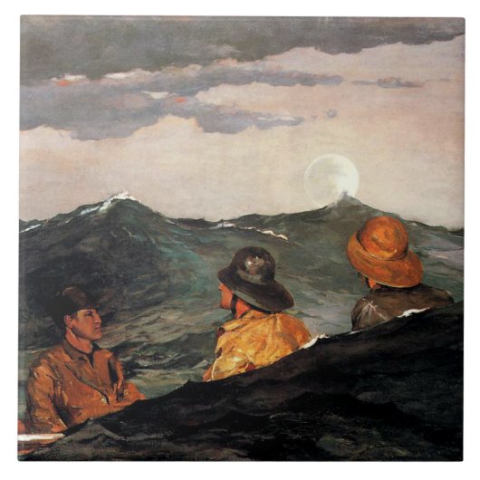 Homer - De maan kussen Tegeltje (Voorkant)