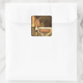 Homer de Mule Vierkante Sticker (Tas)