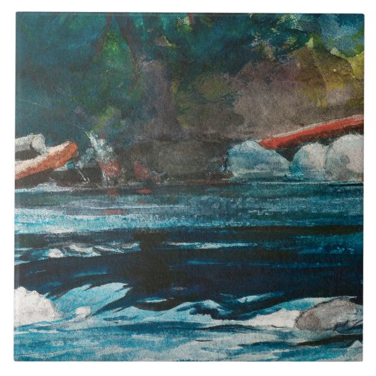 Homer - De stroomversnellingen, Hudsonrivier, Adir Tegeltje (Voorkant)