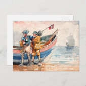 Homer - De terugkeer, beeldende kunst, Briefkaart (Voorkant / Achterkant)