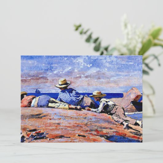 Homer - Drie jongens op de kust Kaart (Staand voorkant)