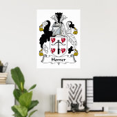 Homer Family Crest Poster (Thuiskantoor)