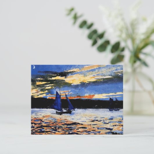 Homer - Gloucester Sunset Briefkaart (Staand voorkant)