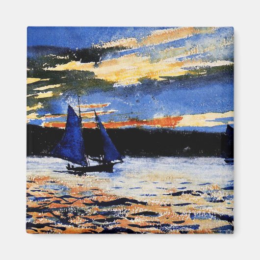 Homer - Gloucester Sunset Briefkaart Magneet (Voorkant)