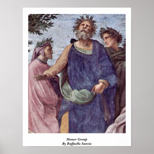 Homer Group by Raffaello Sanzio Poster (Voorkant)