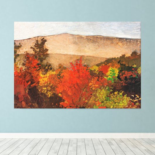 Homer - Herfst Boomtoppen, beroemd schilderij Canvas Afdruk (Insitu (Houten vloer))