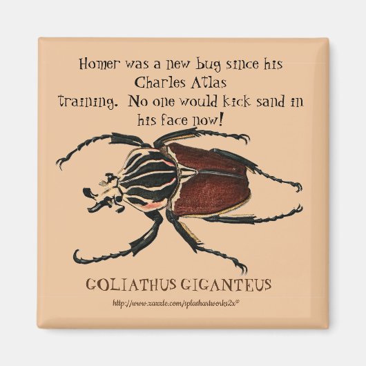 "Homer, het Goliath Beetle" Magneet (Voorkant)