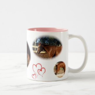 Homer het paard tweekleurige koffiemok