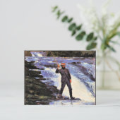 Homer - Het schilderij van de Angler, de fijne kun Briefkaart (Staand voorkant)