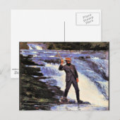 Homer - Het schilderij van de Angler, de fijne kun Briefkaart (Voorkant / Achterkant)