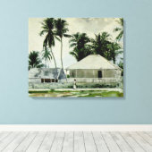 Homer - Hutten, Nassau Canvas Afdruk (Insitu (Houten vloer))