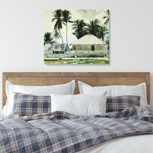 Homer - Hutten, Nassau Canvas Afdruk (Insitu (Slaapkamer))