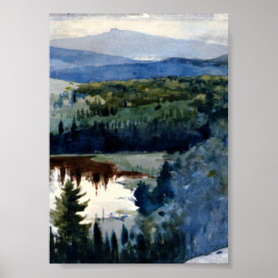 Homer - Indiaans dorp, Adirondacks Poster