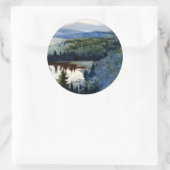 Homer - Indiaans dorp, Adirondacks Ronde Sticker (Tas)