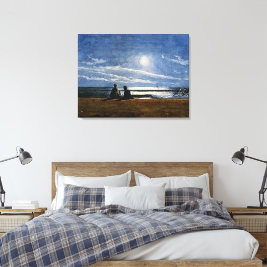 Homer, maanlicht, beeldende kunst, canvas afdruk (Insitu (Slaapkamer))