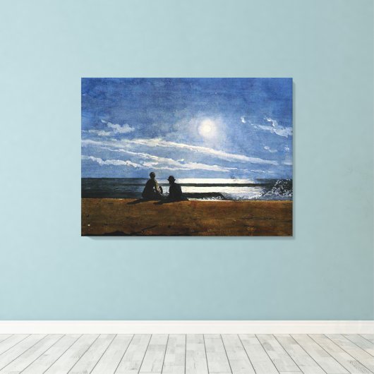 Homer, maanlicht, beeldende kunst, canvas afdruk (Insitu (Houten vloer))