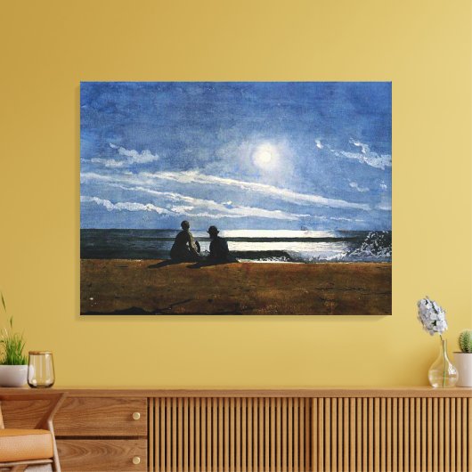 Homer, maanlicht, beeldende kunst, canvas afdruk (Insitu (Woonkamer))