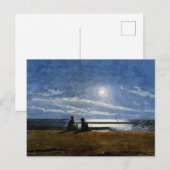 Homer - Moonlight, fijn kunstschilderij, Briefkaart (Voorkant / Achterkant)