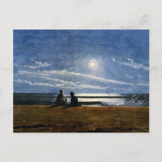 Homer - Moonlight, fijn kunstschilderij, Briefkaart (Voorkant)