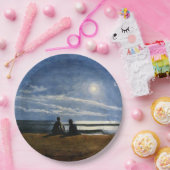 Homer - Moonlight, fijn kunstschilderij, Papieren Bordje (Feest)