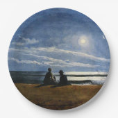 Homer - Moonlight, fijn kunstschilderij, Papieren Bordje (Voorkant)