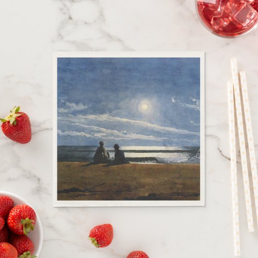 Homer - Moonlight, fijn kunstschilderij, Servet (Insitu)