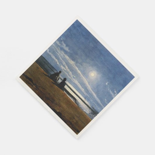 Homer - Moonlight, fijn kunstschilderij, Servet (Hoek)