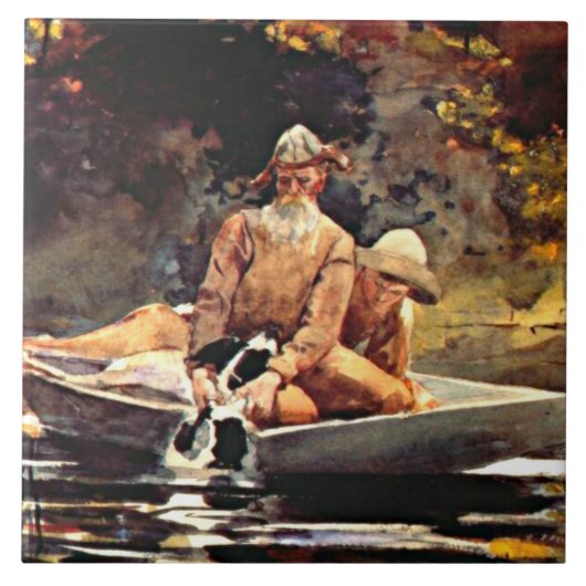 Homer - Na de Jacht Tegeltje (Voorkant)