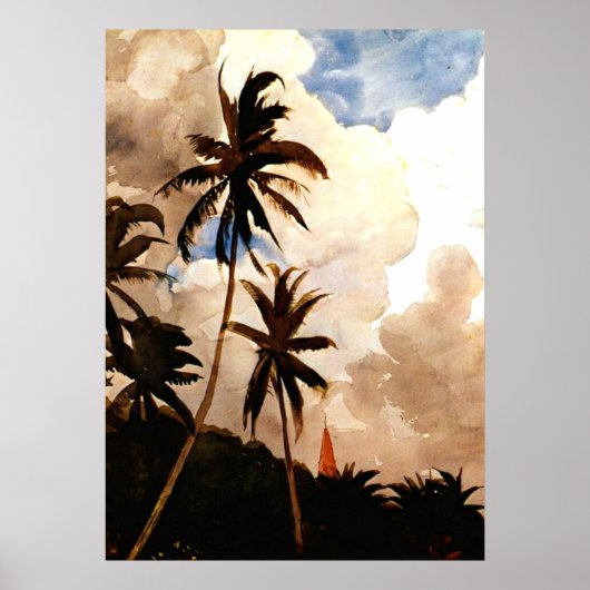 Homer - Palm Trees, Bahama's Poster (Voorkant)